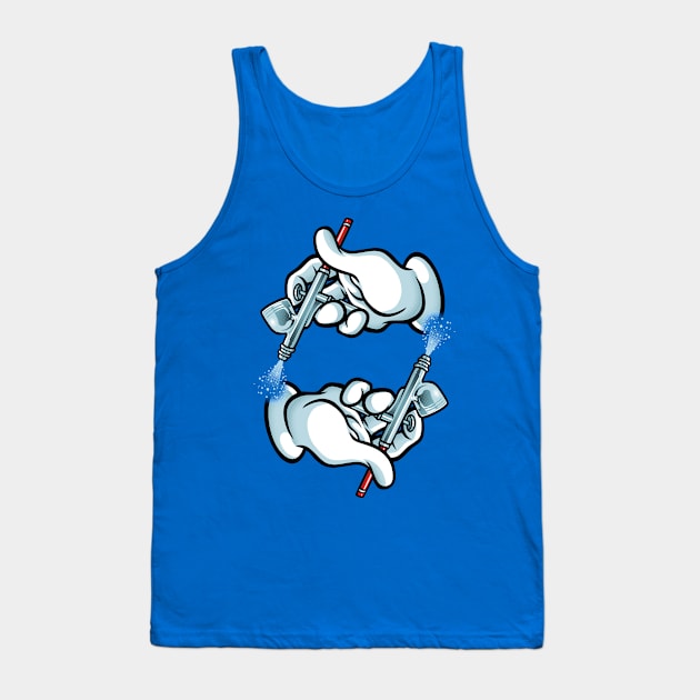 Cartoon hands and airbrush Tank Top by Patrol